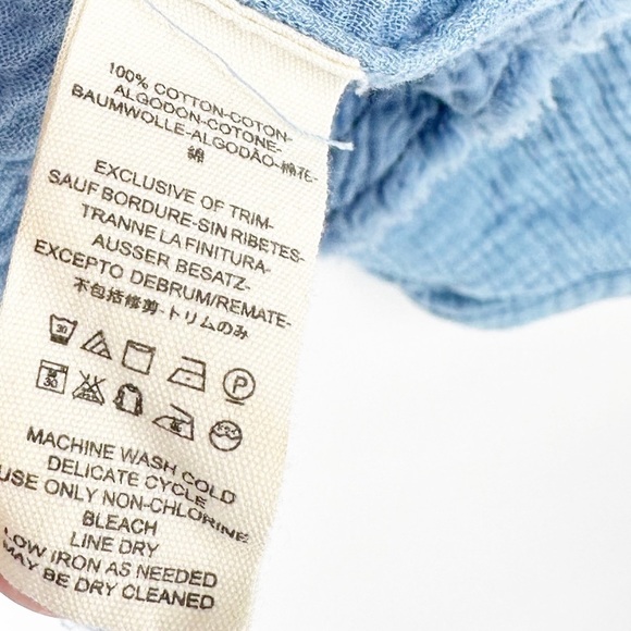 Free People - We The Free Moving Mountains Button Front Peasant Top Blouse - Picture 5 of 6